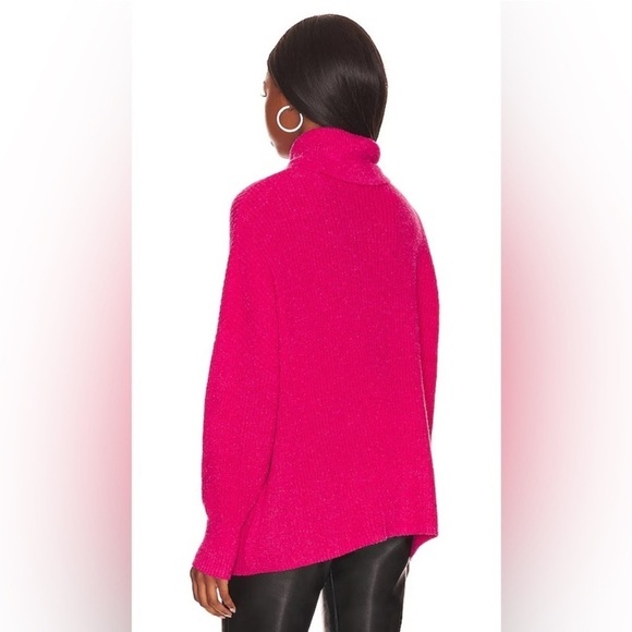 Lovers + Friends Revolve Jade Hot Pink Sweater Turtleneck Small - Picture 3 of 7